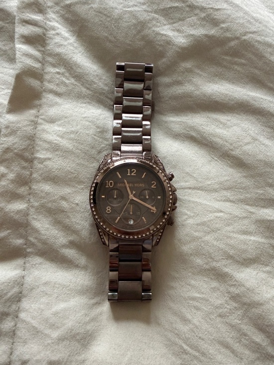 Michael Kors Accessories - Michael Kors Rose Gold Crystal-Trim Chronograph Watch